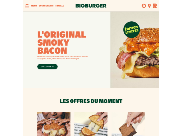 Aperçu du site Bioburger