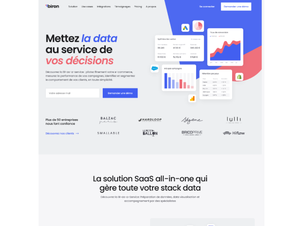 Aperçu du site Biron Data