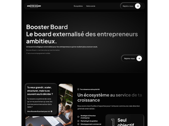 Aperçu du site Booster Board