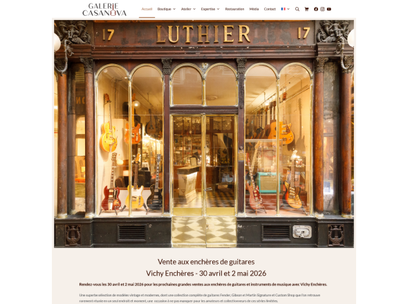 Aperçu du site Galerie Casanova
