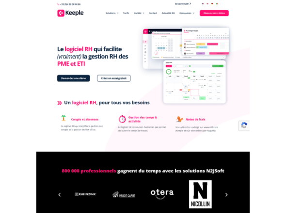 Aperçu du site Keeple