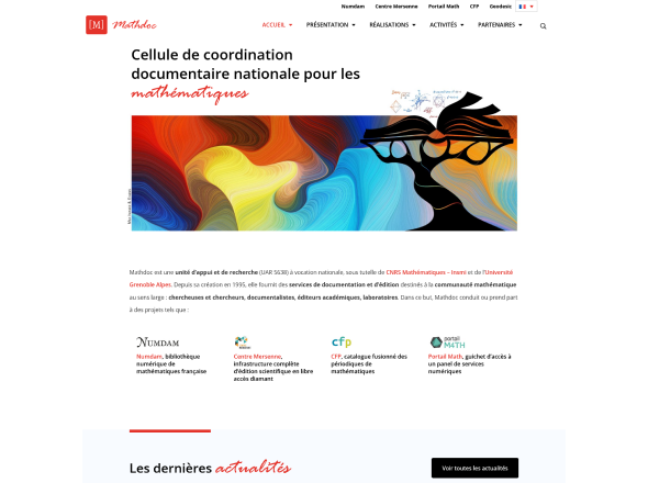 Aperçu du site Mathdoc