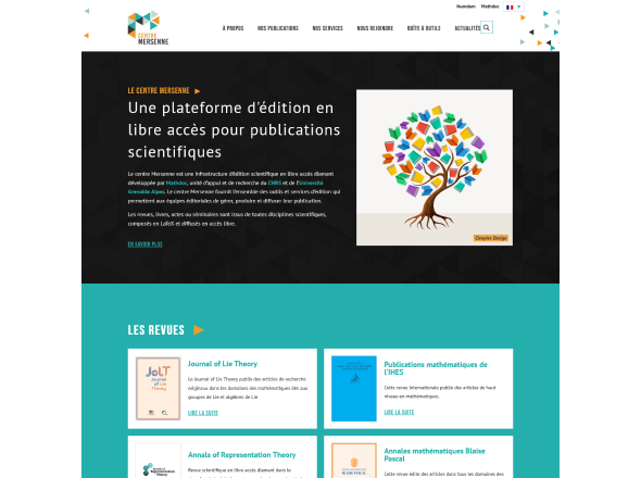Aperçu du site Centre Mersenne