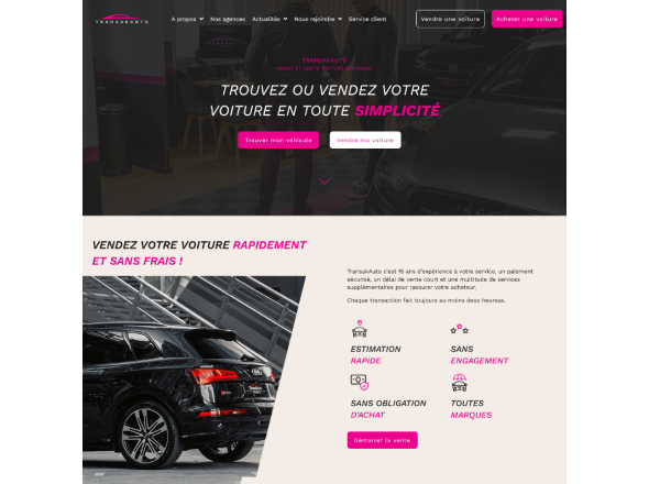 Aperçu du site TransakAuto