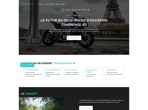 Aperçu du site TransakMoto